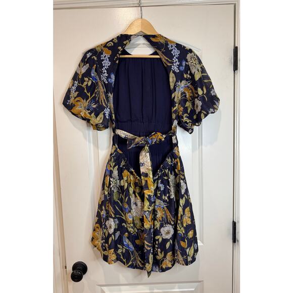 SIR. Lillian Open Back Mini Dress Size M 2 Delia Print - Picture 9 of 17